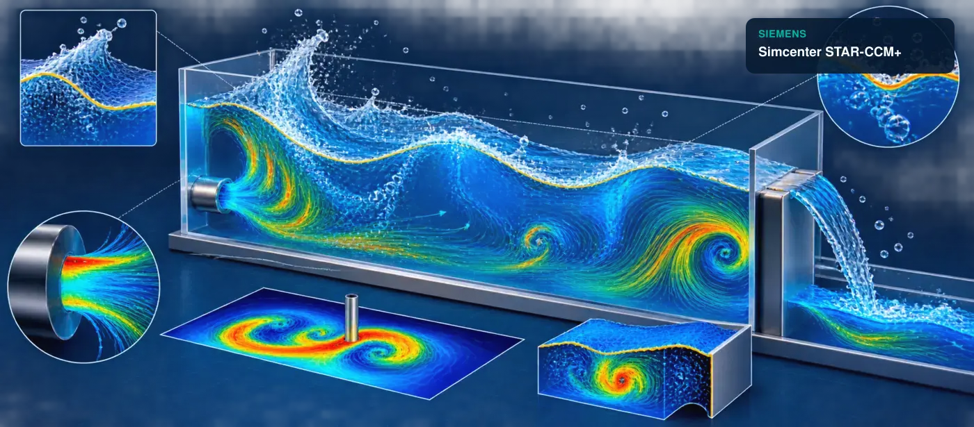 Multiphase and free-surface CFD simulation